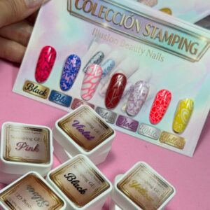 Kit Stamping Gel 7 geles - Illusion Beauty - 5ML - Gel para Stamping manicura