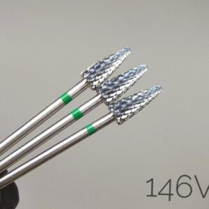 Fresa de carburo cono, verde, 6mm. 146V