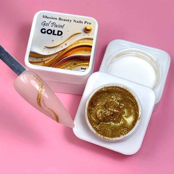 Gel paint Gold dorado Illusion Beauty Nails – 5ml