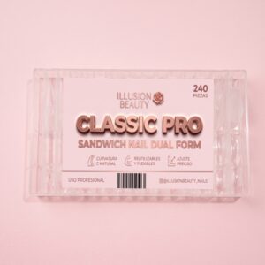 Tips Dual Forms Sandwich CLASSIC PRO 240 Unidades – Illusion Beauty
