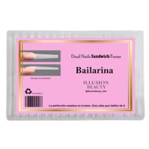 Tips Sandwich bailarina - 240 u. - 15 tamaños - Illusion Beauty Dual Form Nail