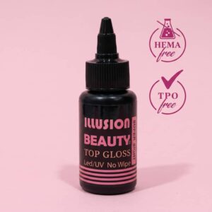 Top coat no cleanser Illusion Beauty 50ml (sin filtro solar) - TOP Gloss